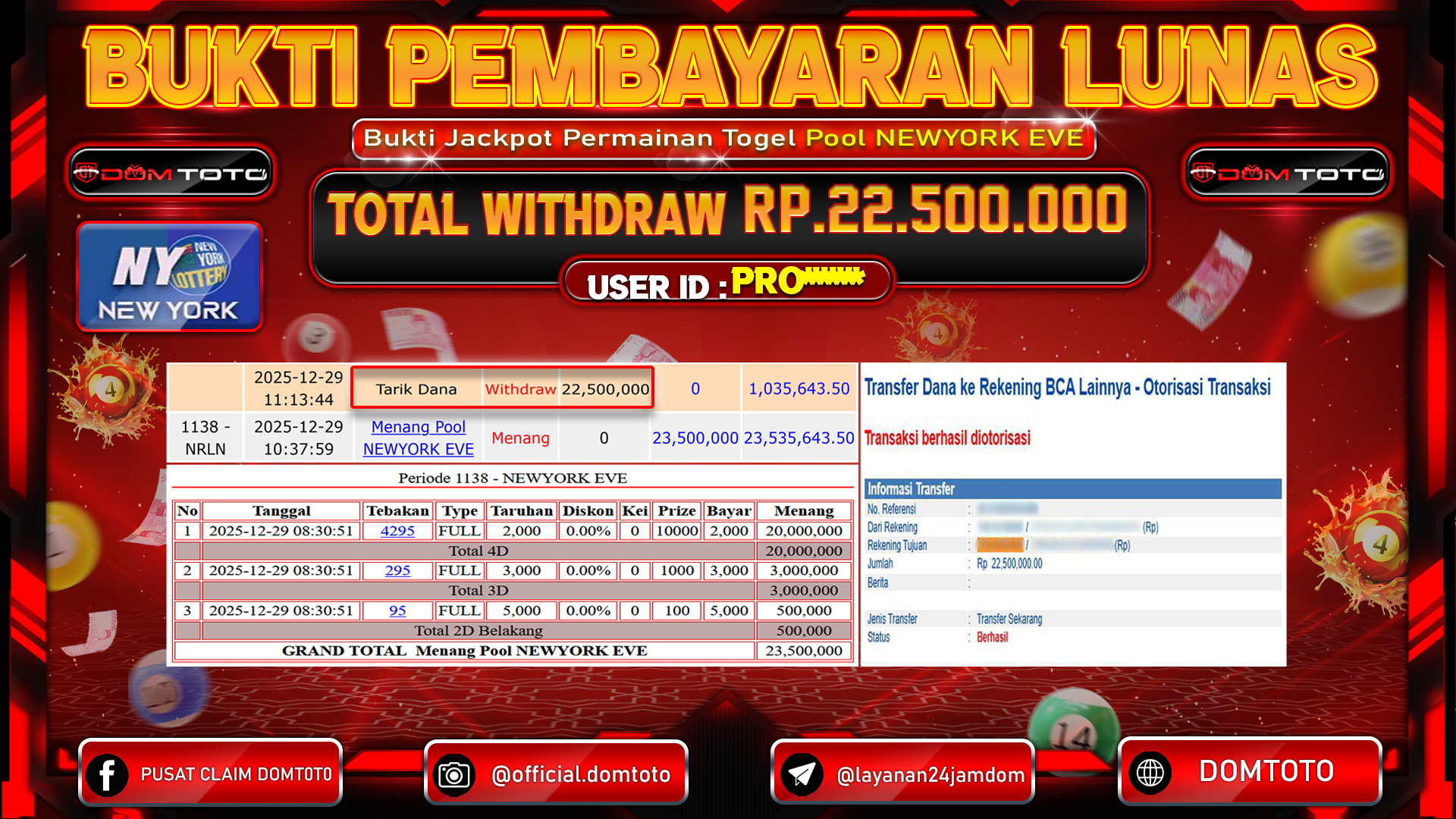 JACKPOT TOGEL Pasaran Pool NewYork Eve 29 DECEMBER 2025